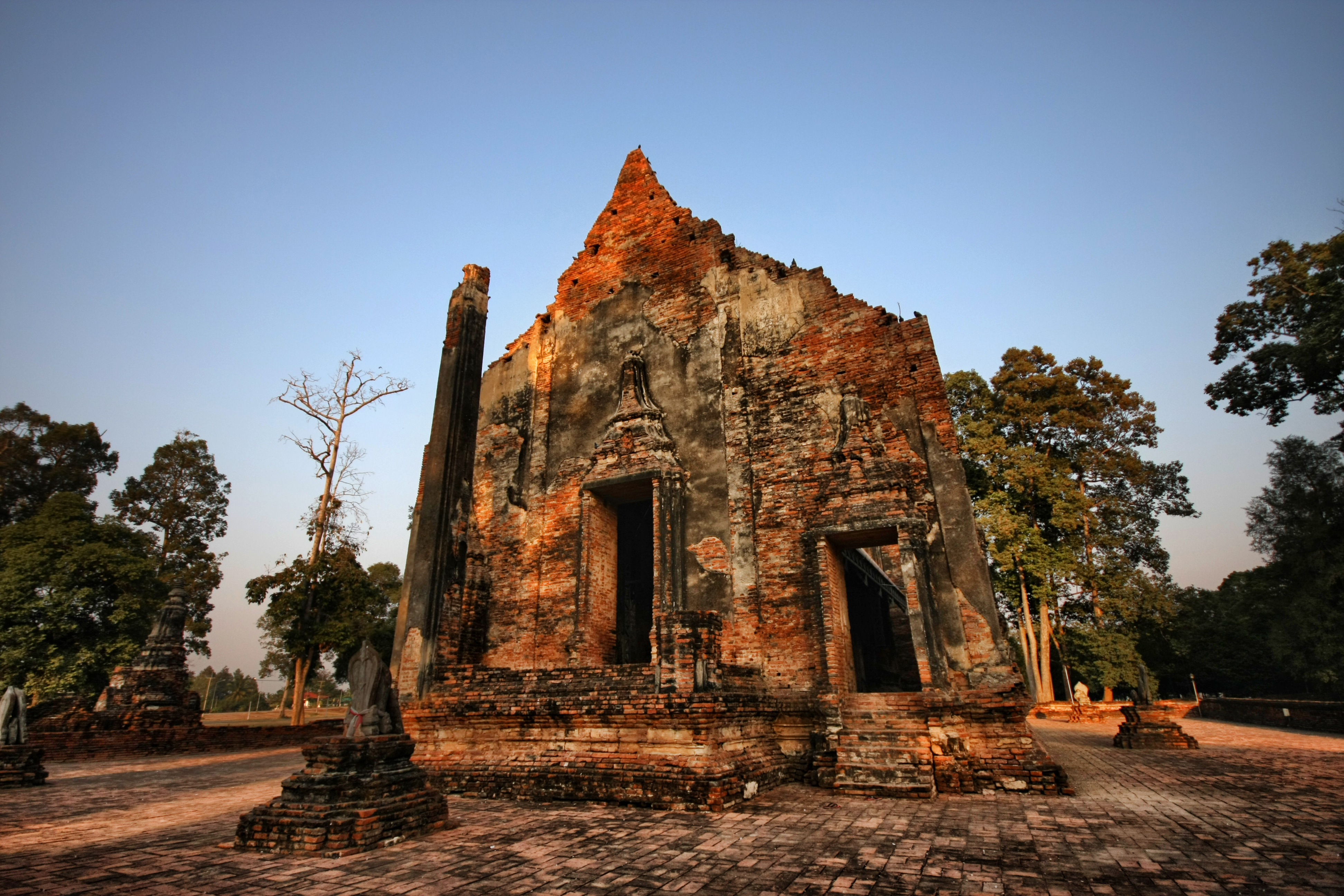 A white crocodile temple in Phichit, Thailand.