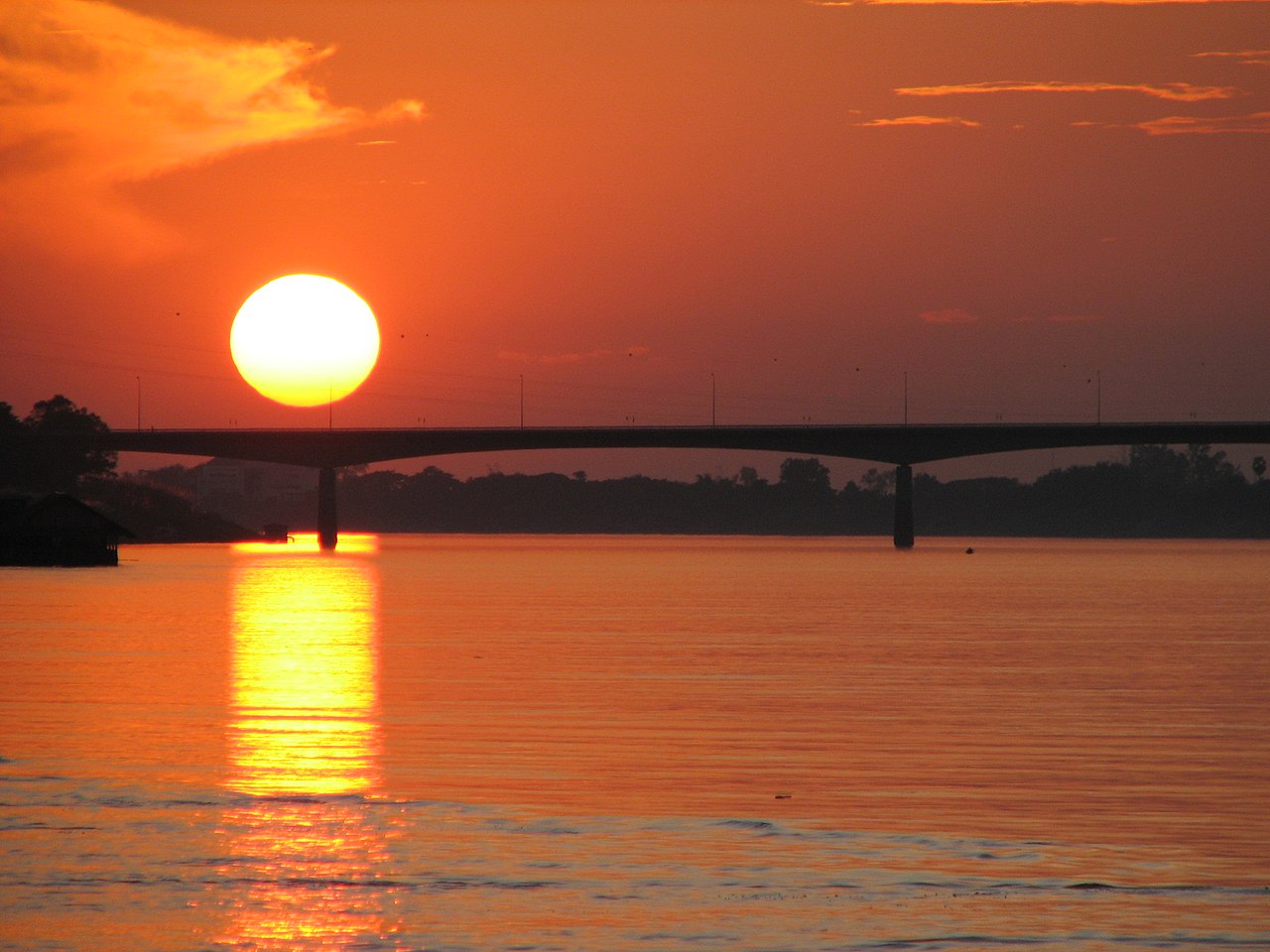 Sunset on the Mekong in Nong Khai