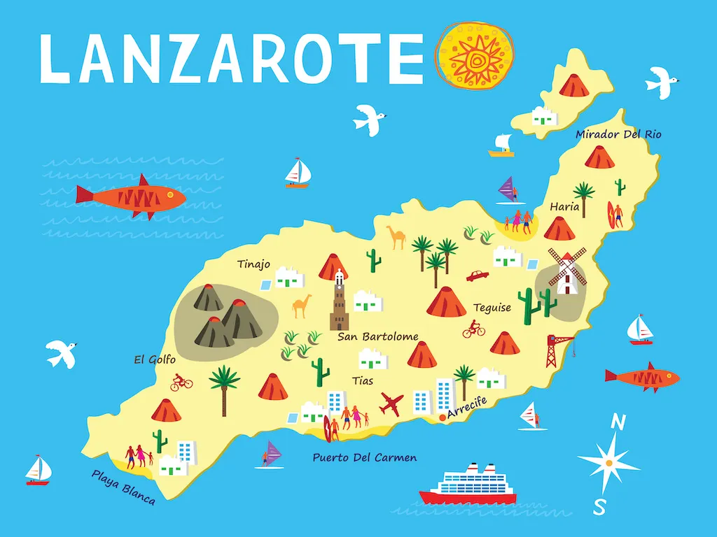 Map of Lanzarote